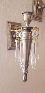 2 Candle Wall Sconces Brushed Nickel