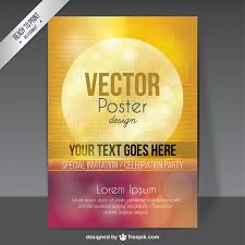 Poster Template In Bokeh Style Vector Free Download
