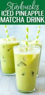 Iced Pineapple Matcha Drink - The Girl on Bloor