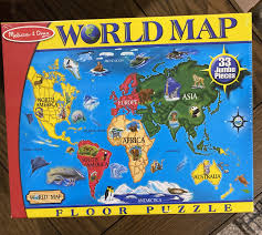 melissa and doug world map floor puzzle