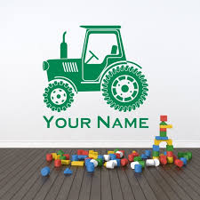 Personalized Tractor Vinyl Wall Art