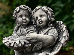 Child Angel Garden Statue Concrete Baby