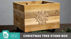 rustic christmas tree stand box gray