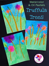 Watercolor Oil Pastel Truffula Trees