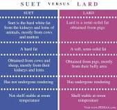 Is  lard  and  suet  the  same  thing?