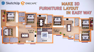 3d furniture layout sketchup floor