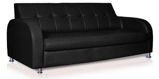 atlanta 3 seater sofa in black