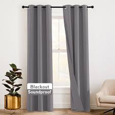 ryb home soundproof curtains 84 inches