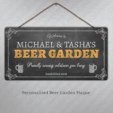 This metal sign is a high quality uk handmade product made to last. Personalised Beer Garden Sign Fun Metal Bar Plaque Chalk Effect Gift Present 6 49 Picclick Uk