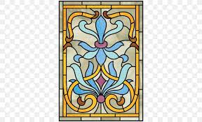 art nouveau coloring book stained glass