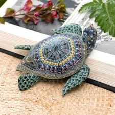 Polymer Clay Sea Turtle Sculpture 4 5