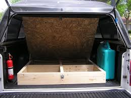 Homemade Truck Bed Storage and Sleeping Platform for Camping