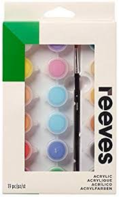 Reeves Acrylic Paint 5ml Color Pots Set Of 18
