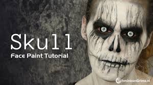 skull face paint tutorial easy skull