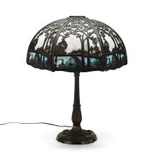 Miller Lamp Co Slag Glass Table Lamp