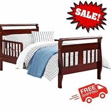 kids sleigh wood toddler bed with