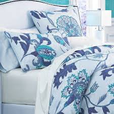 crewel bedding giverny blue duvet cover