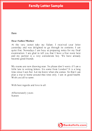Family Letter Sample Format Example Template