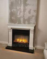 Evonics Electric Fire In A White Marble