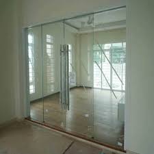 Swing Plain Glass Door For Office