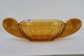 Lot Art Deco Glass Bowl Double