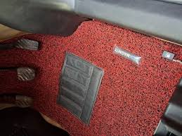 red customized pvc car mat