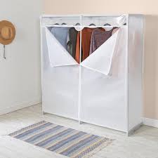 white freestanding portable closet