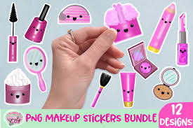 makeup kawaii stickers a sticker bundle