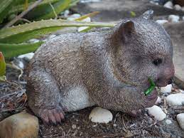 29cm Wombat Eating Leaves Australian