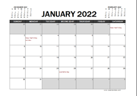 printable 2022 australia calendar