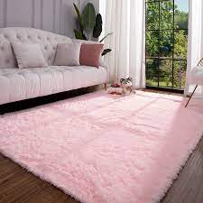 keeko premium fluffy pink area rug cute carpet extra soft and gy carpets high pile indoor fuzzy rugs for bedroom s kids living room