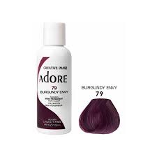 Vegetable dye is the longest. Adore Semi Permanent Hair Color 79 Burgundy Envy 118 Ml