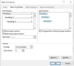 Examples of second level headinh. How To Create Table Of Contents In Word Entries Without A Page Number Office Microsoft Docs