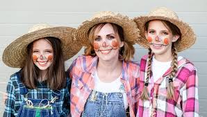 easy family costume idea scarecrows