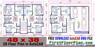 2d floor plan in autocad with