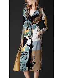 Burberry Book Cover Print Silk Trench