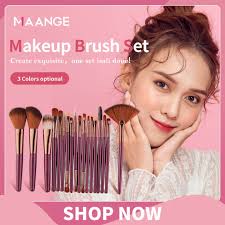 maange 18pcs comestics makeup brushes