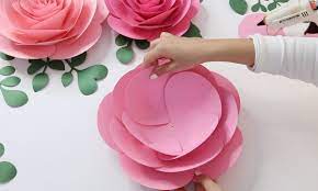 how to make big paper roses step by
