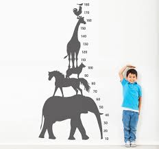 Tower Animals Height Chart Decal