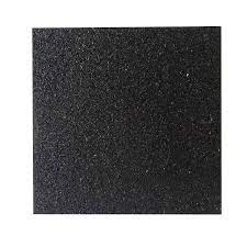 rubber tile black 300mm homebase
