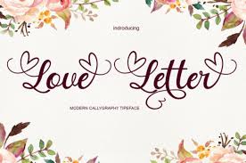 love letter font by saidi studio