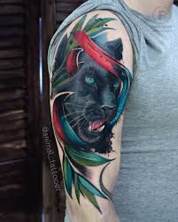 I love this cut file! Colorful Animal Tattoo Art Panther By Natasha Lisova 7