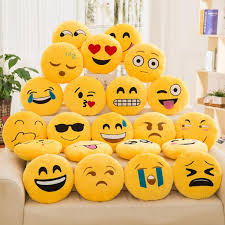 Us 1 86 15 Off 30cm Cute Emoji Pillow Smiley Face Pillow Chair Cushion Decorative Pillows Soft Emotion Cushion For Sofa Coussin Home Textile In