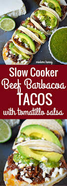 slow cooker beef barbacoa tacos with