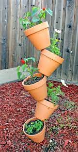 Leaning Flower Pots