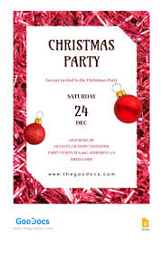 christmas party invitation template in