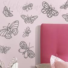 Glitter Erflies Wall Decal