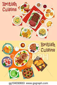 Download 1,034 breakfast lunch dinner free vectors. Vector Clipart British Cuisine Icon Of Breakfast And Dinner Dish Vector Illustration Gg104030653 Gograph
