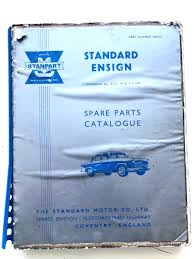 standard ensign car spare parts list