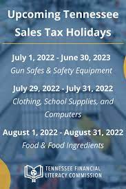 sales tax holidays coming soon in Tennessee